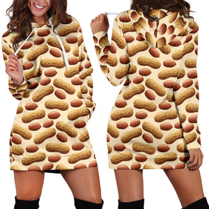 Peanut Pattern Women Hoodie Dress