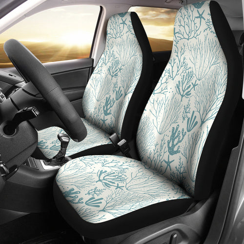 Coral Reef Pattern Print Design 02 Universal Fit Car Seat Covers