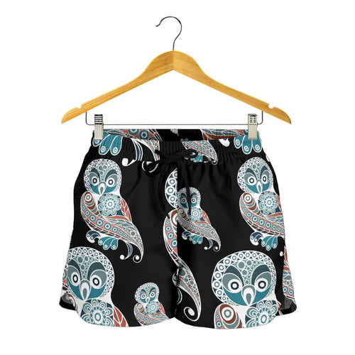 Owl Tribal Pattern Women Shorts