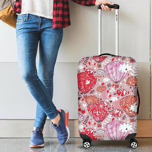 Red Pink Hot Air Balloon Pattern Cabin Suitcases Luggages