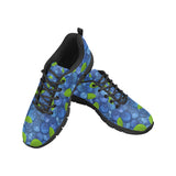 Blueberry Pattern Background Men's Sneakers Black