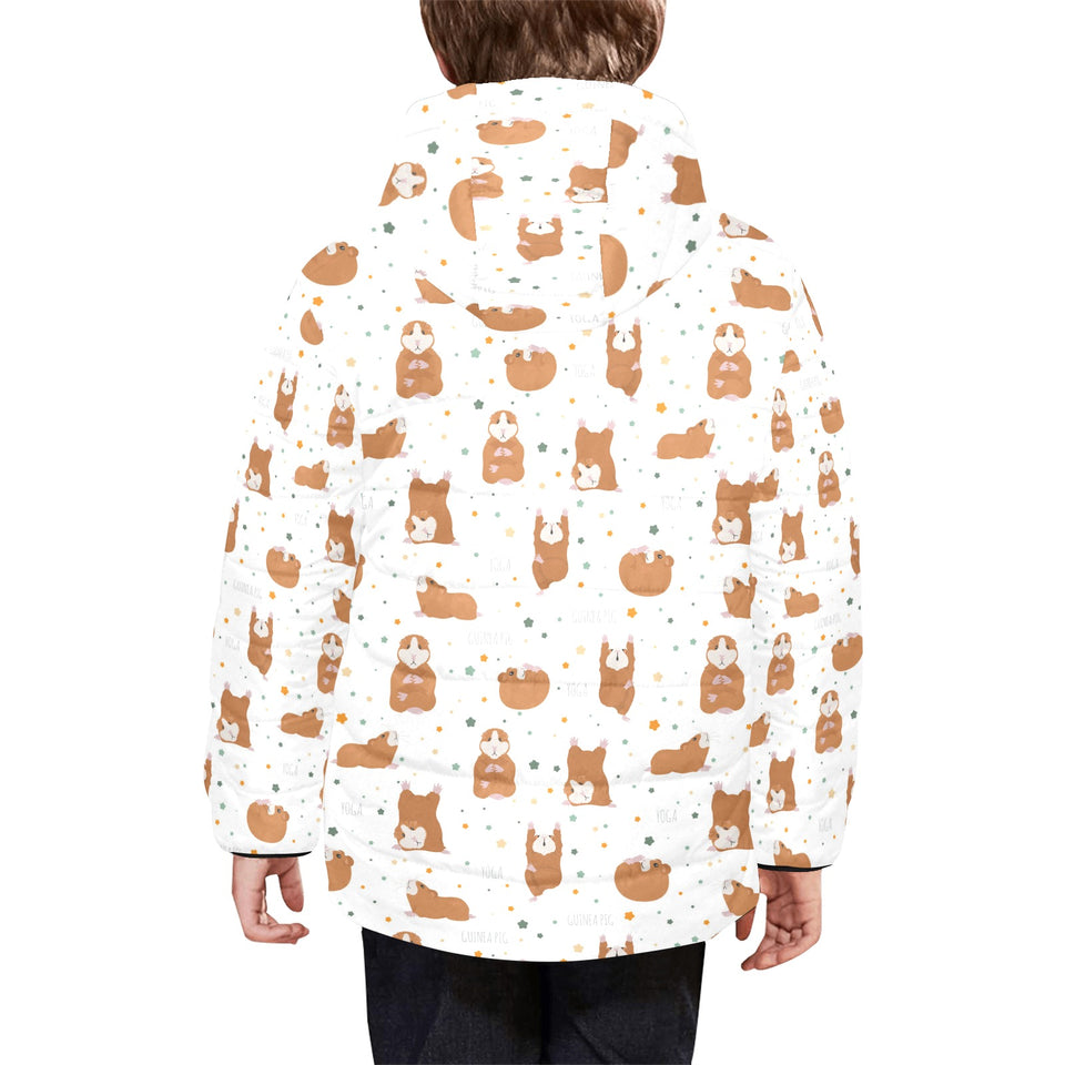 Guinea Pig Pattern Print Design 01 Kids' Boys' Girls' Padded Hooded Jacket