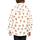 Guinea Pig Pattern Print Design 01 Kids' Boys' Girls' Padded Hooded Jacket