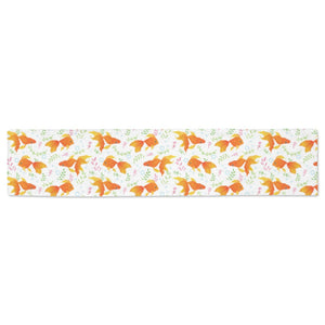 Goldfish Pattern Print Design 03 Table Runner