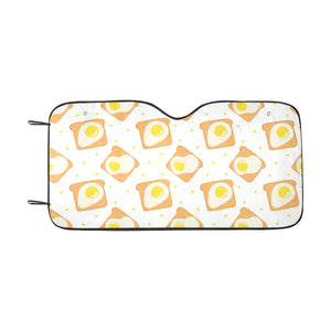 Bread Toast Pattern Print Design 02 Car Sun Shade