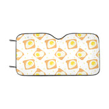 Bread Toast Pattern Print Design 02 Car Sun Shade