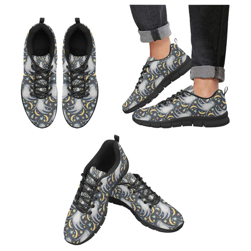 Sloth Astronaut Pattern Men's Sneakers Black