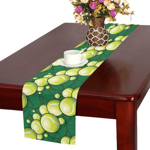 Tennis Pattern Print Design 04 Table Runner