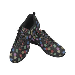 Darts Pattern Print Design 03 Women's Sneakers Black