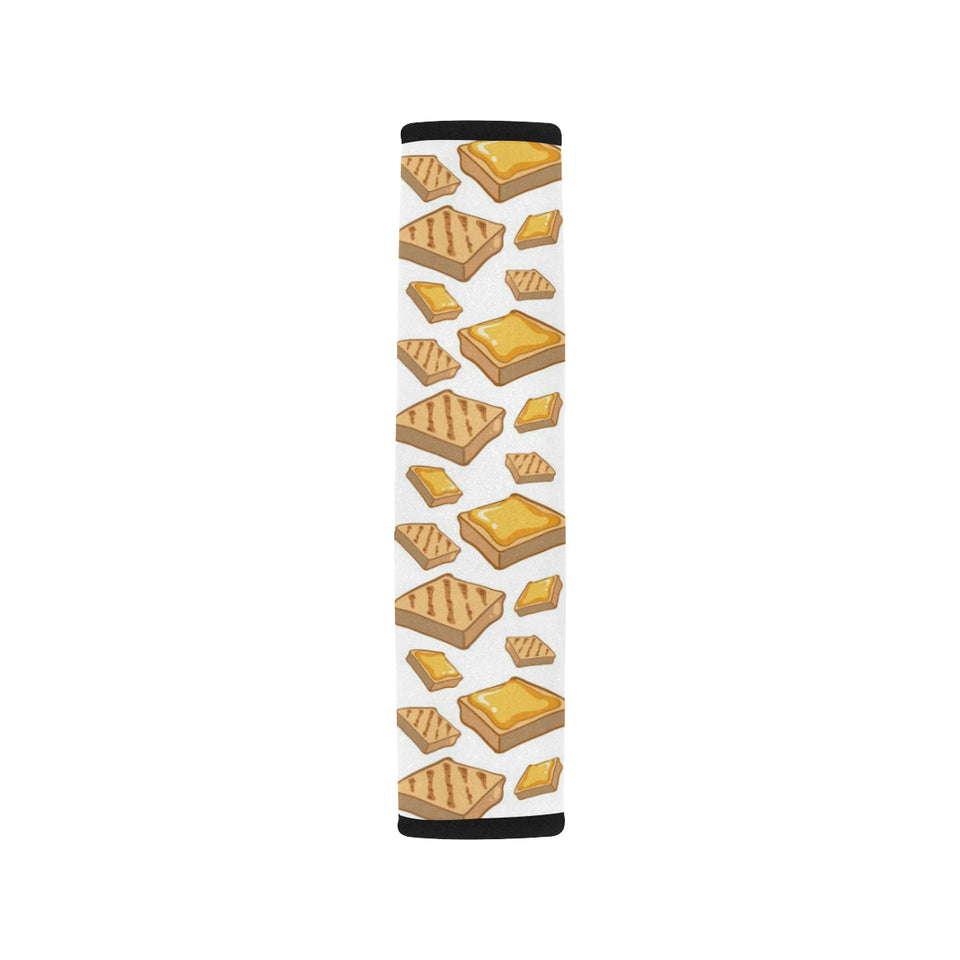 Bread Toast Pattern Print Design 03 Car Seat Belt Cover