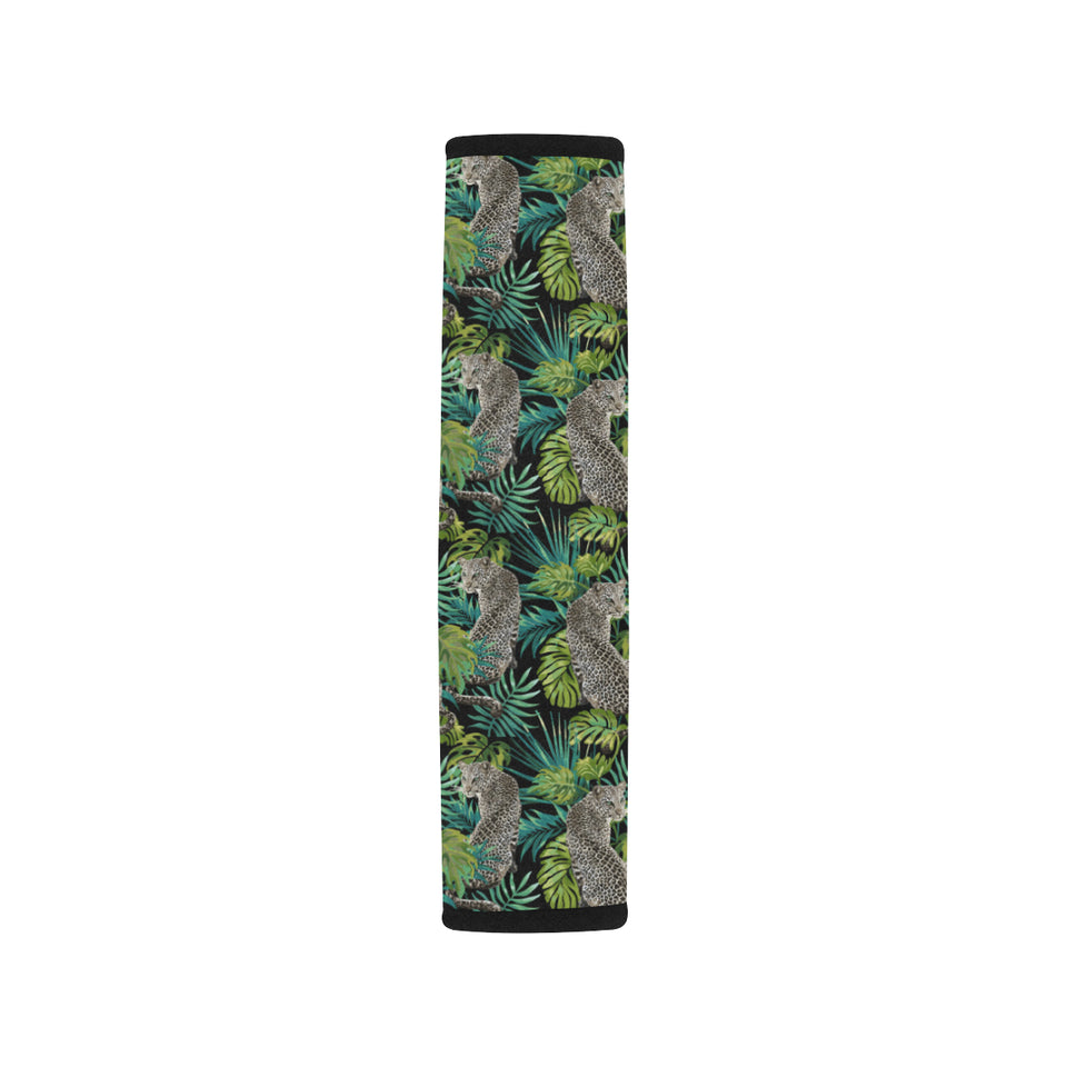 Leopard Leaves Pattern Car Seat Belt Cover