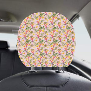 Hummingbird Pattern Print Design 03 Car Headrest Cover