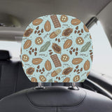 Hand Drawn Cocoa Pattern Car Headrest Cover