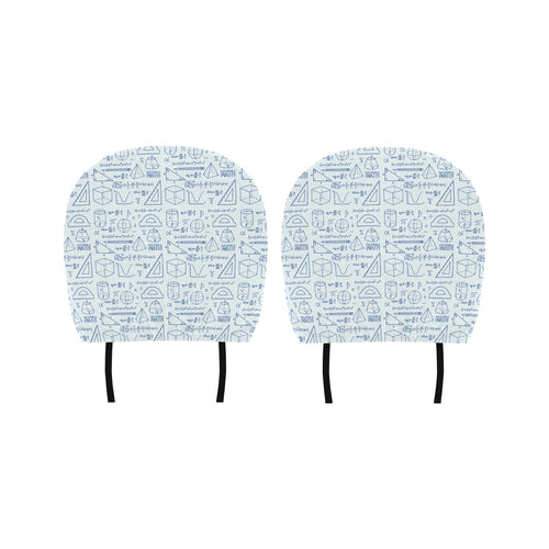 Math Pattern Print Design 03 Car Headrest Cover