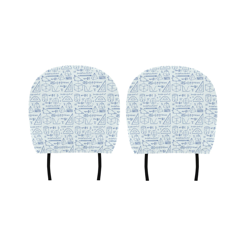 Math Pattern Print Design 03 Car Headrest Cover