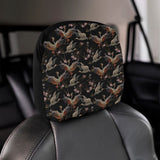 Japanese Crane Pattern Background Car Headrest Cover