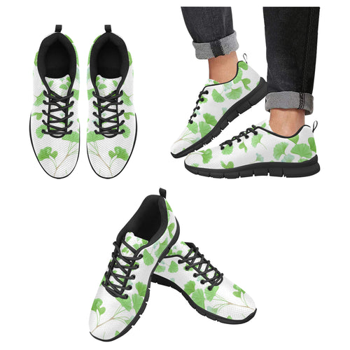 Ginkgo Leaves Pattern Men's Sneakers Black