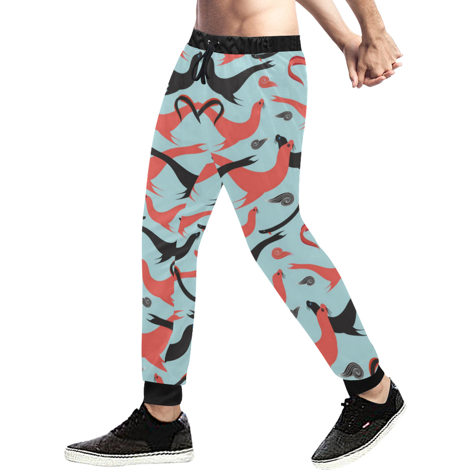 Sea Lion Pattern Theme Unisex Casual Sweatpants