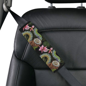 Snake Leaves Coconut Pattern Car Seat Belt Cover