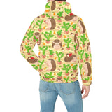 Hedgehog Pattern Print Design 02 Men's Padded Hooded Jacket(ModelH42)