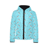 Piano Pattern Print Design 01 Kids' Boys' Girls' Padded Hooded Jacket