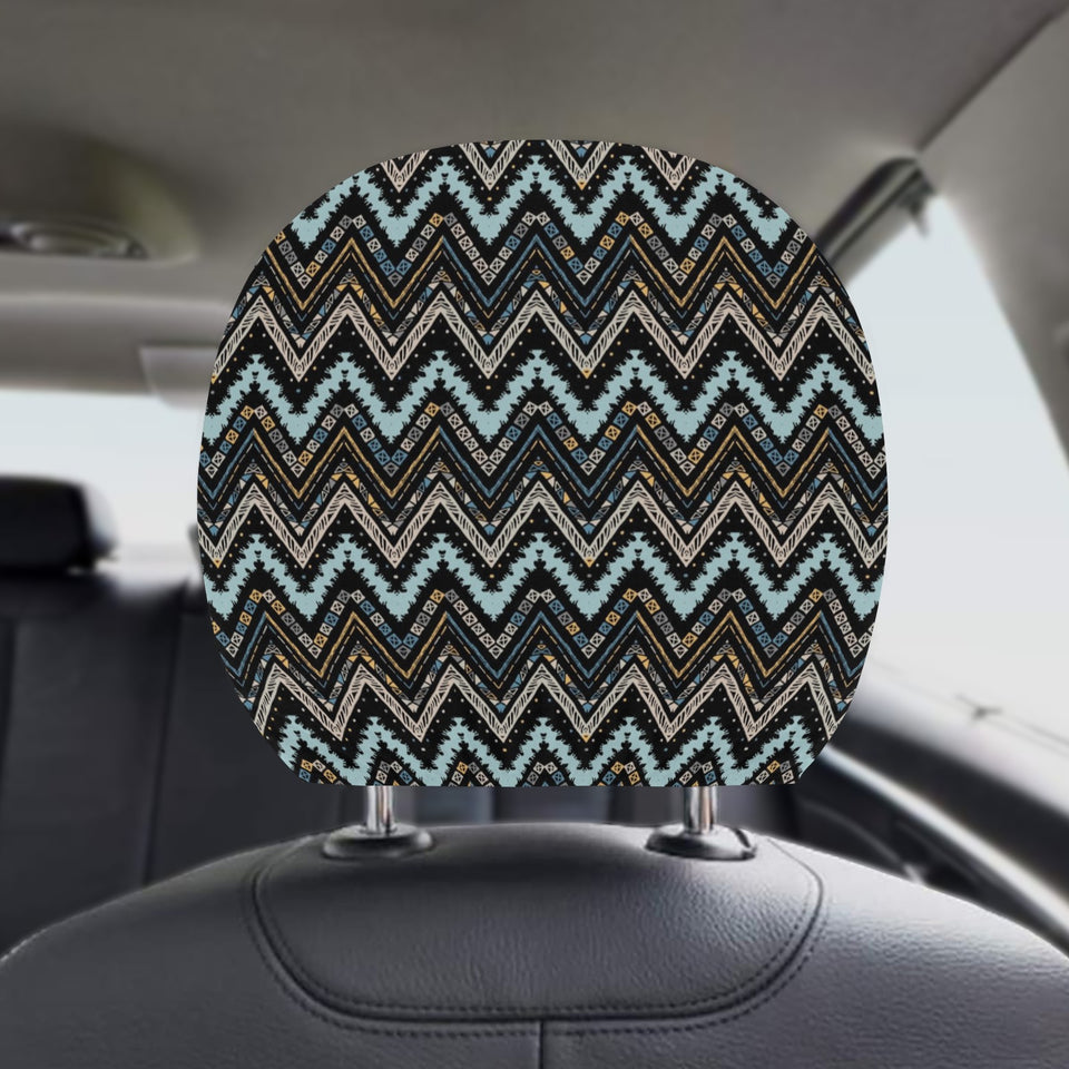 Zigzag Chevron African Afro Dashiki Adinkra Kente Car Headrest Cover