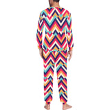 Zigzag Chevron Pattern Background Men's All Over Print Pajama