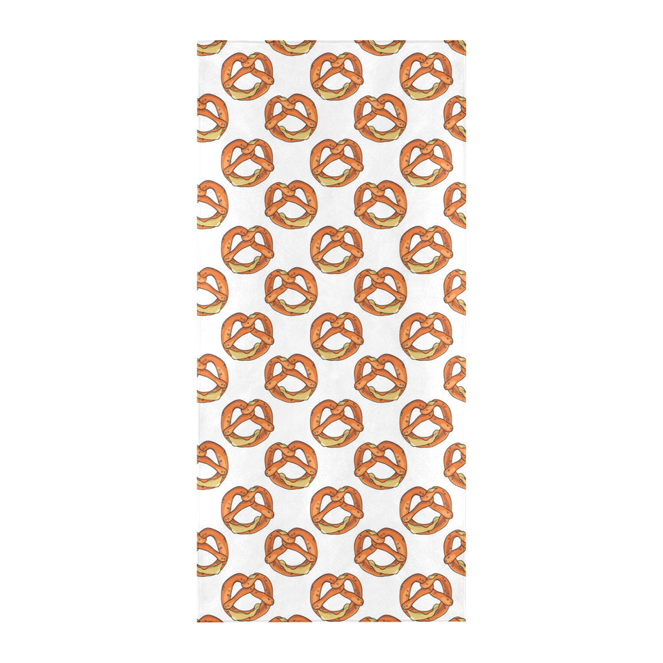 Pretzels Pattern Print Design 03 Beach Towel