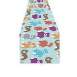 Teddy Bear Pattern Print Design 03 Table Runner