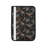 Japanese Crane Pattern Background Car Seat Belt Cover