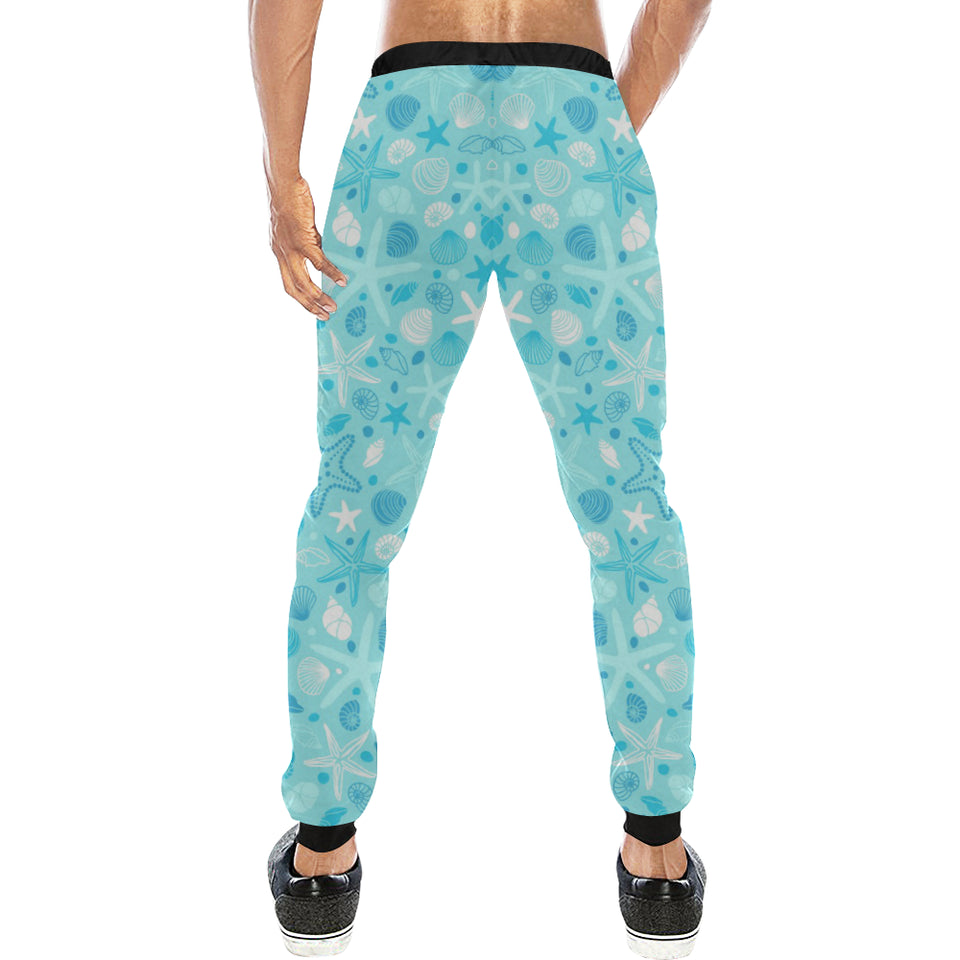 Starfish Shell Blue Theme Pattern Unisex Casual Sweatpants