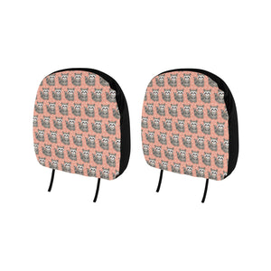 Raccoon Heart Pattern Car Headrest Cover