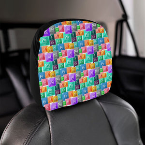 Chemistry Periodic Table Pattern Print Design 05 Car Headrest Cover