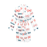 Sun Glasses Pattern Print Design 02 Women's Long Sleeve Belted Night Robe