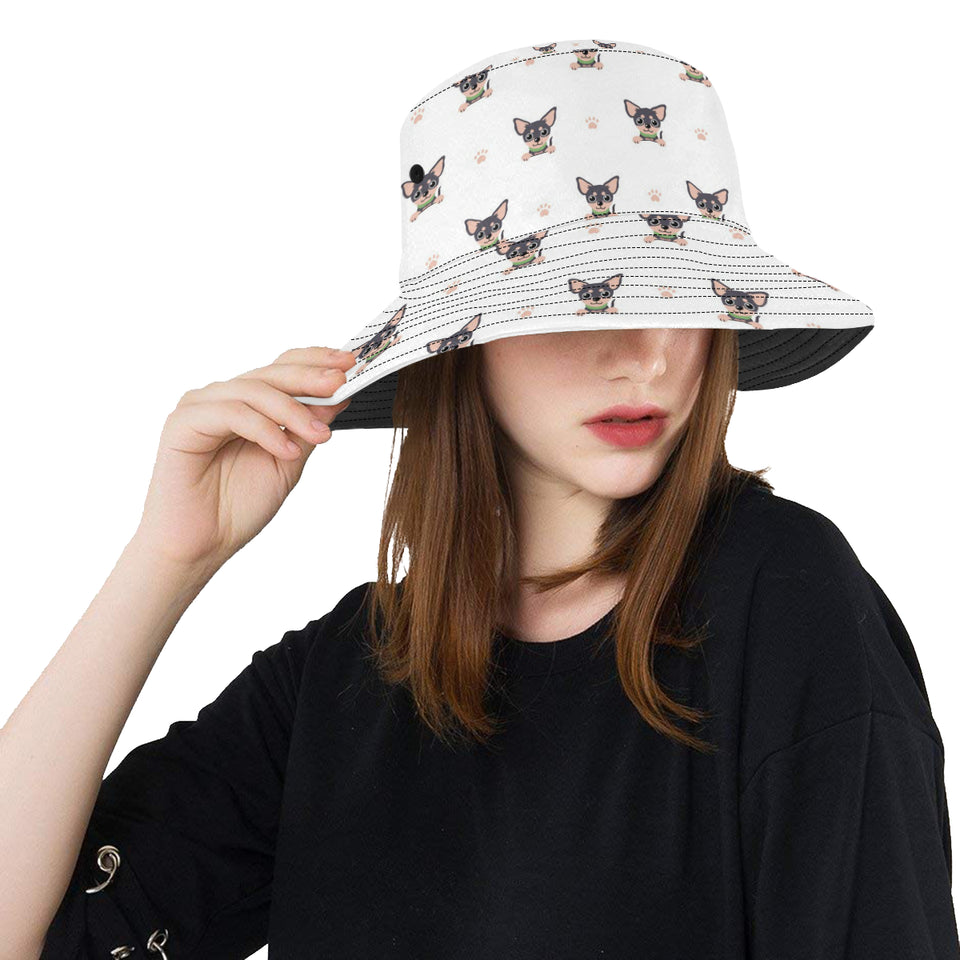 Cute Chihuahua Paw Pattern Unisex Bucket Hat