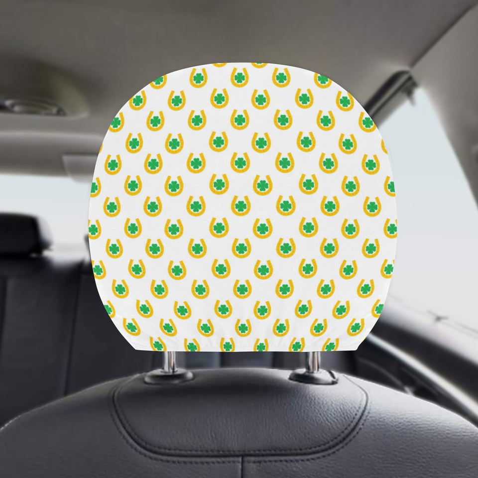 Horseshoes Pattern Print Design 03 Car Headrest Cover