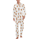 Guinea Pig Pattern Print Design 01 Men's Long Pajama Set