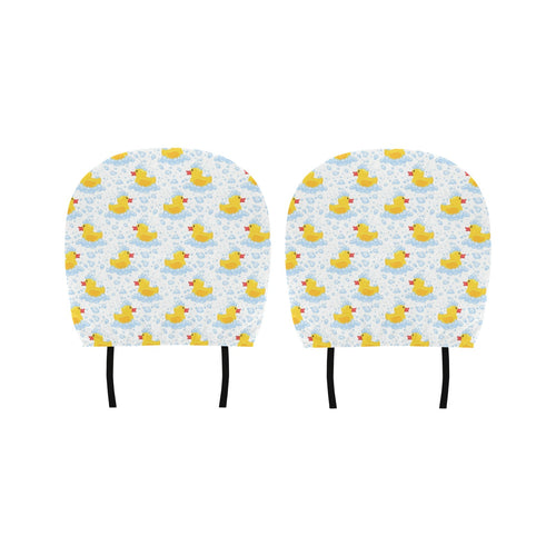 Duck Pattern Print Design 03 Car Headrest Cover