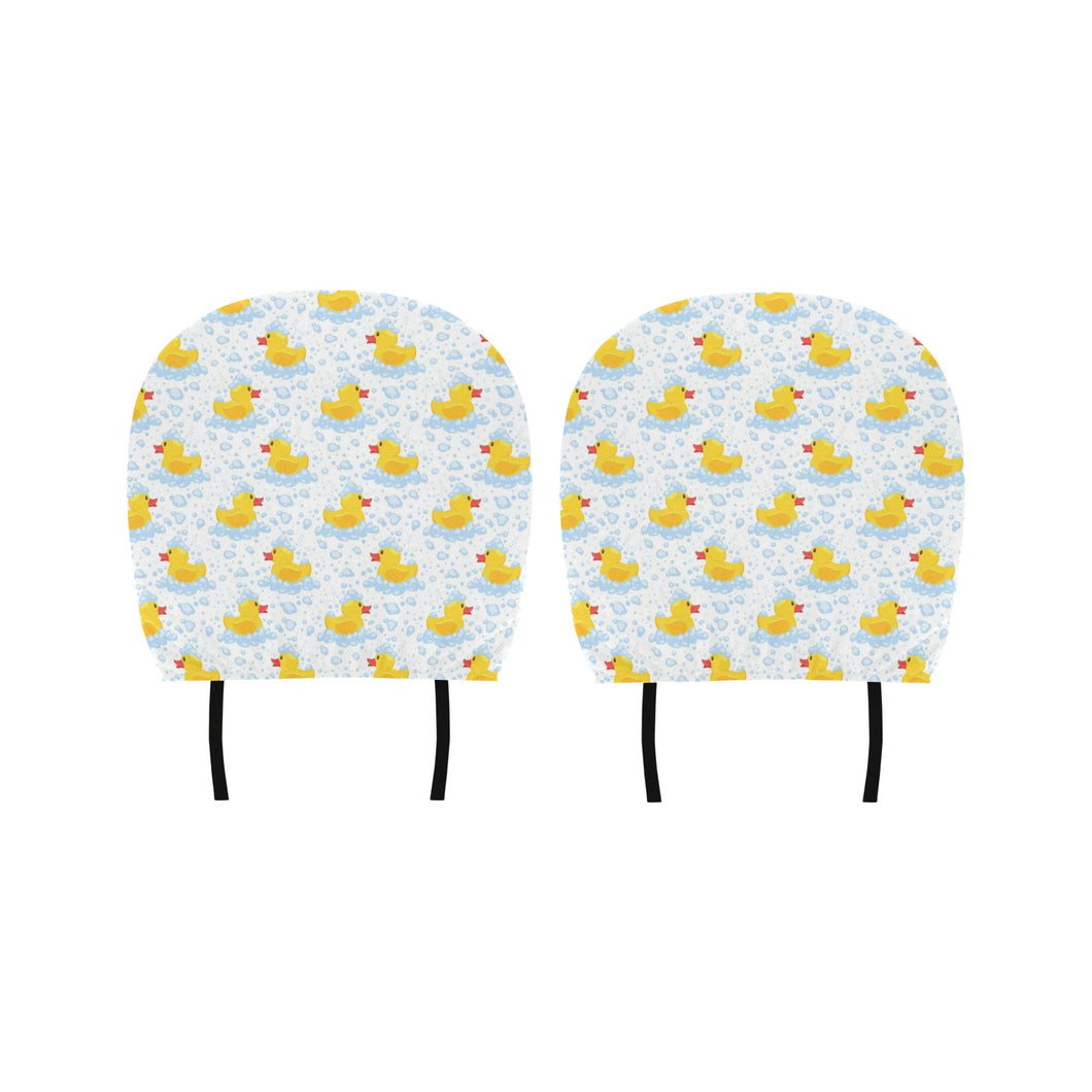 Duck Pattern Print Design 03 Car Headrest Cover