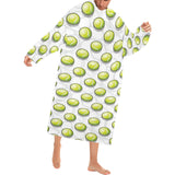 Tennis Pattern Print Design 05 Blanket Robe with Sleeves