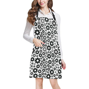 Gear Pattern Print Design 01 Adjustable Apron