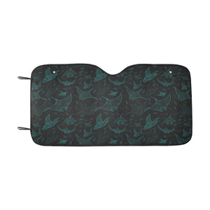 Stingray Pattern Print Design 02 Car Sun Shade