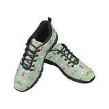 Windmill Green Pattern Men's Sneakers Black