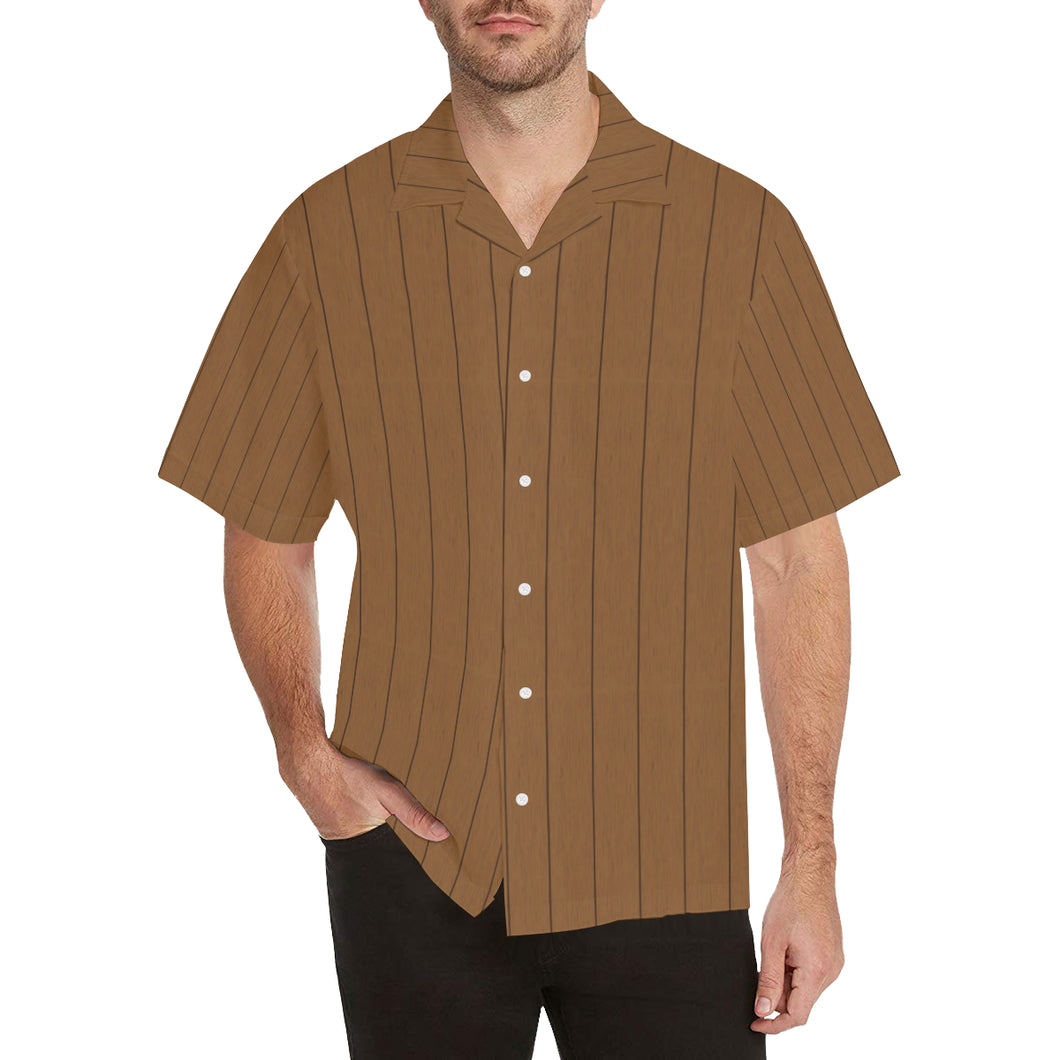 Wood Printed Pattern Print Design 03 Men's All Over Print Hawaiian Shirt (Model T58)