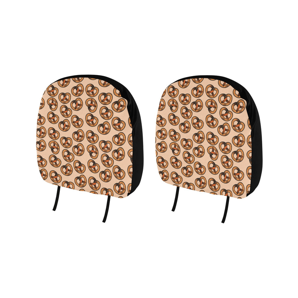 Pretzels Pattern Print Design 02 Car Headrest Cover