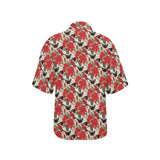 Hibiscus Pattern Print Design 04 Women's All Over Print Hawaiian Shirt