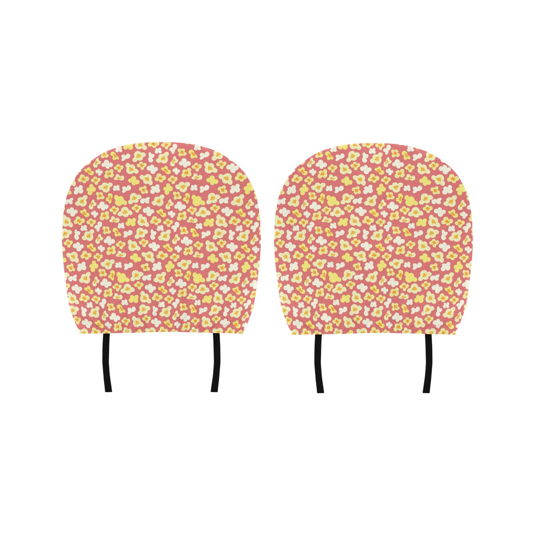 Popcorn Pattern Print Design 01 Car Headrest Cover