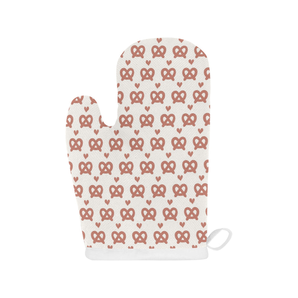 Pretzels Pattern Print Design 01 Heat Resistant Oven Mitts