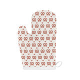 Pretzels Pattern Print Design 01 Heat Resistant Oven Mitts