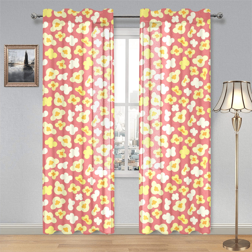 Popcorn Pattern Print Design 01 Gauze Curtain